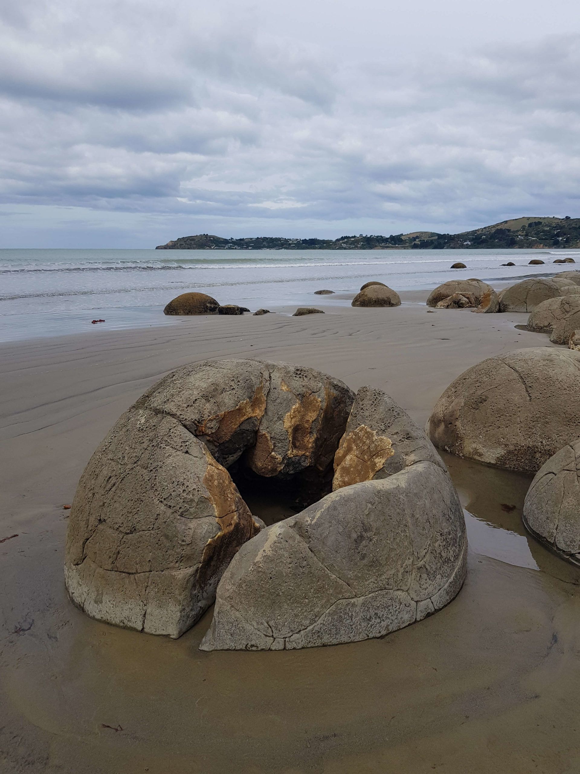 Moeraki boulders plage Nouvelle-Zélande